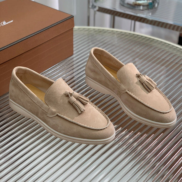 lp dot sole walk loafer cashew butter suede