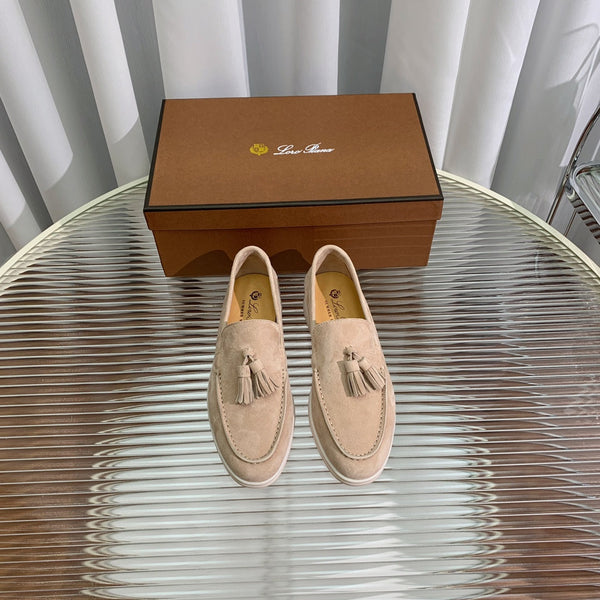 lp dot sole walk loafer cashew butter suede