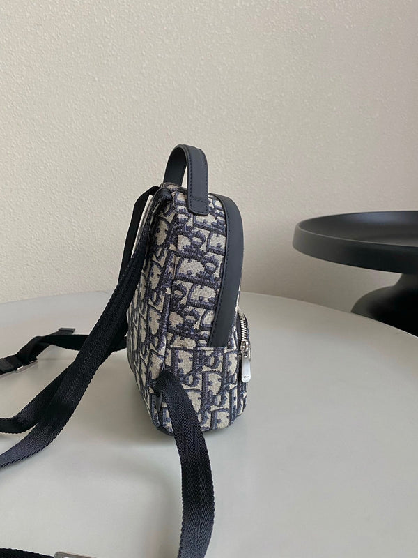 ZAINO MINI RIDER 24 BEIGE E NERO JACQUARD OBLIQUO