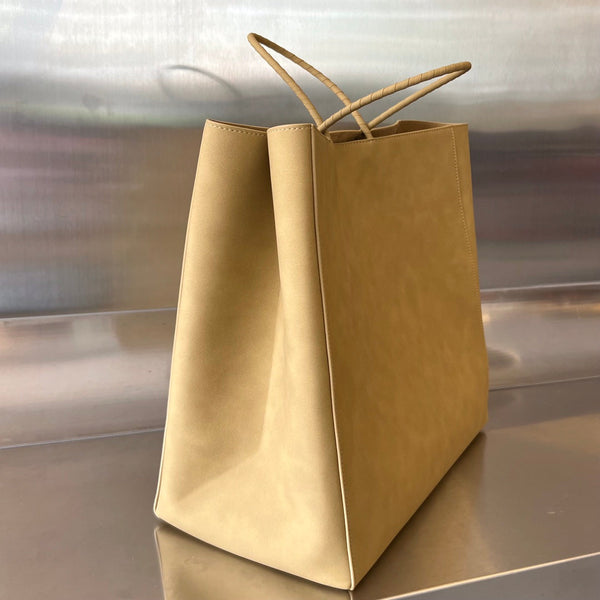 BORSA MARRONE MEDIA 32 IN PELLE DI VITELLO KRAFT