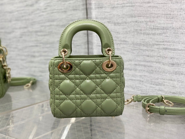 micro lady 12 green lambskin ghw