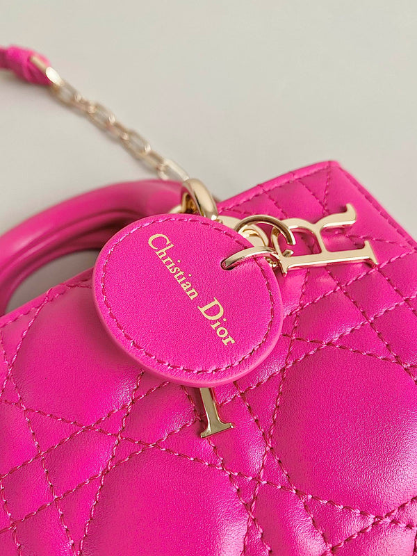 MINI D-JOY BAG 17 IN HOT PINK LAMBSKIN