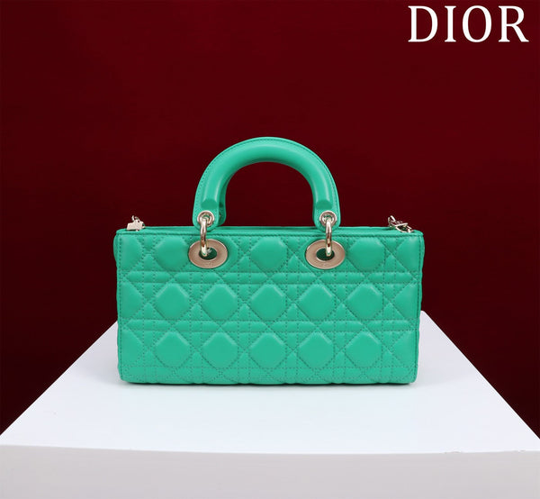 medium lady d-joy 26 pelle di agnello verde giada