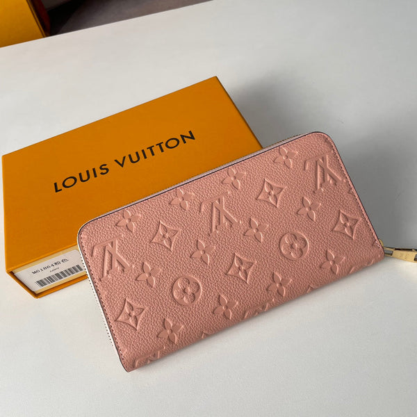 LV M61864 Zippy Wallet Pink Monogram Empreinte Leather 221617