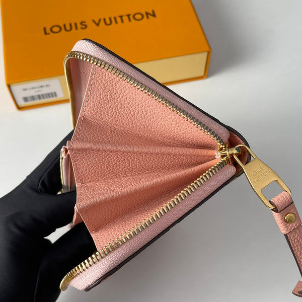 LV M61864 Zippy Wallet Pink Monogram Empreinte Leather 221617