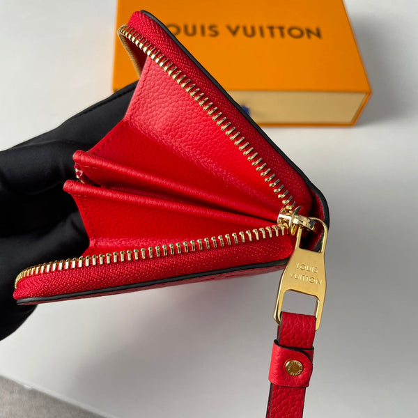 LV M61865 Zippy Wallet Red Monogram Empreinte Leather 221619