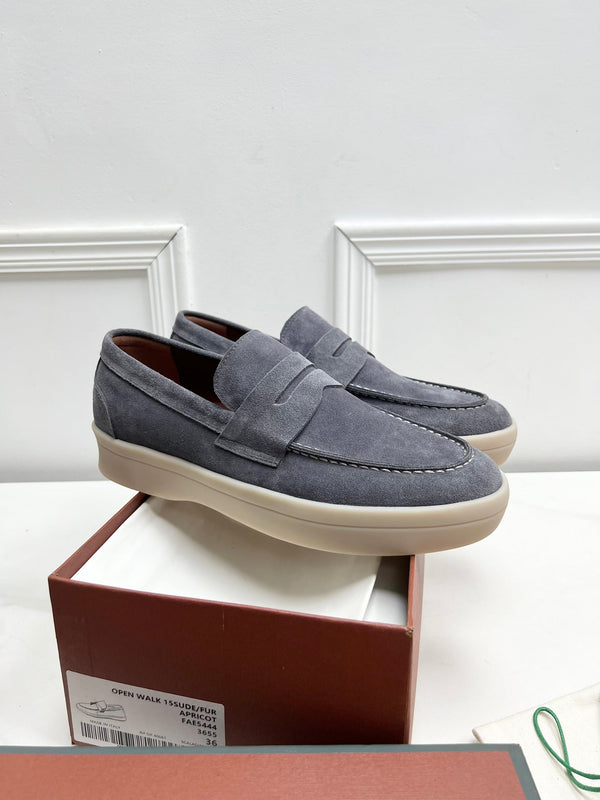 MOCASSINI LP SUMMER WALK IN CAMOSCIO GRIGIO SCURO