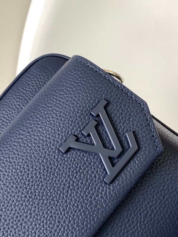 LV Fastline Messenger Bag 23.5 Blue Cowhide HW