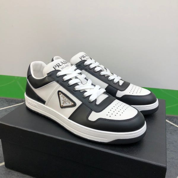 SNEAKERS IN PELLE PRA DOWNTOWN BIANCO MIX NERO