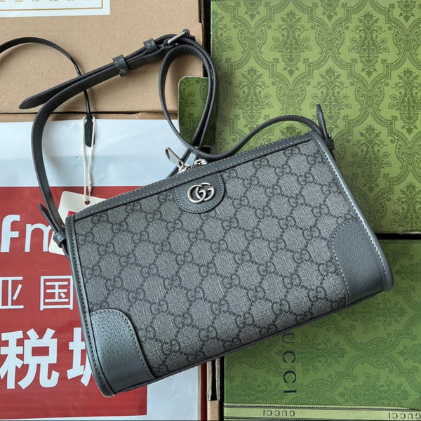 Borsa a tracolla Gucci 35 in tela grigia 240021