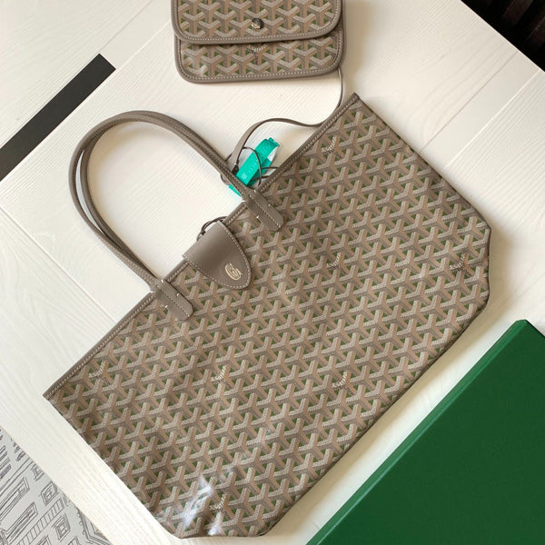 borsa tote st louis pm 48cm greige e verde