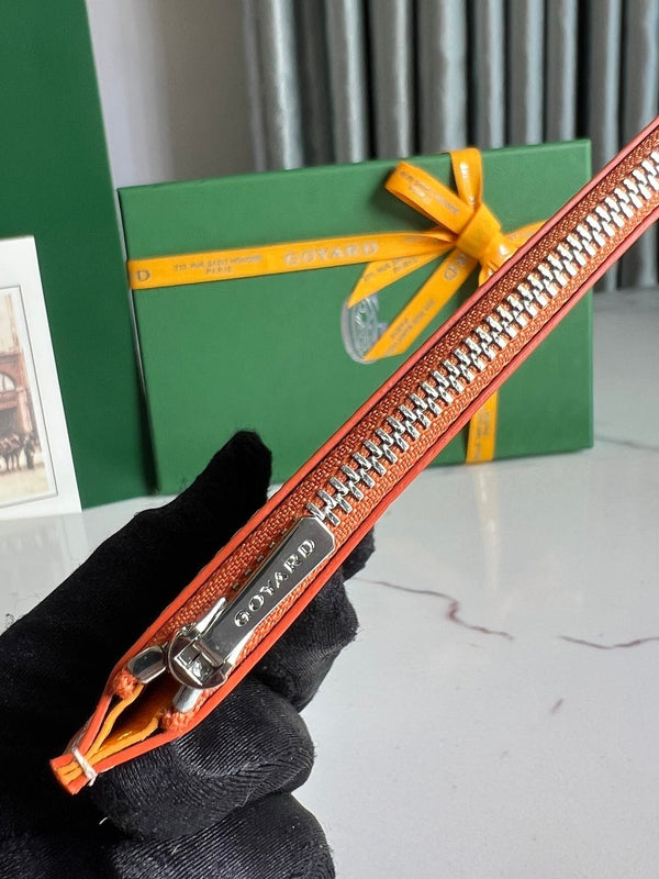 INSERT LOUISE 21 IN RED ORANGE GOYARDINE CANVAS