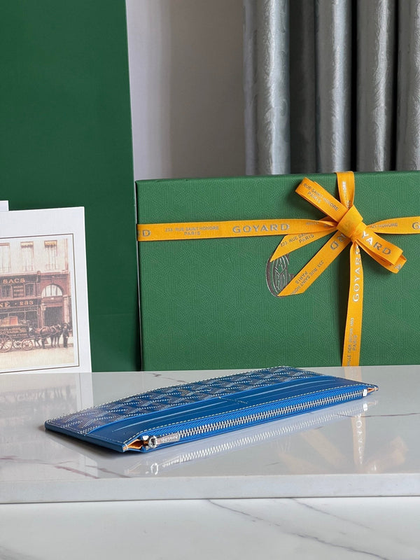 INSERT LOUISE 21 IN TORY BLUE GOYARDINE CANVAS