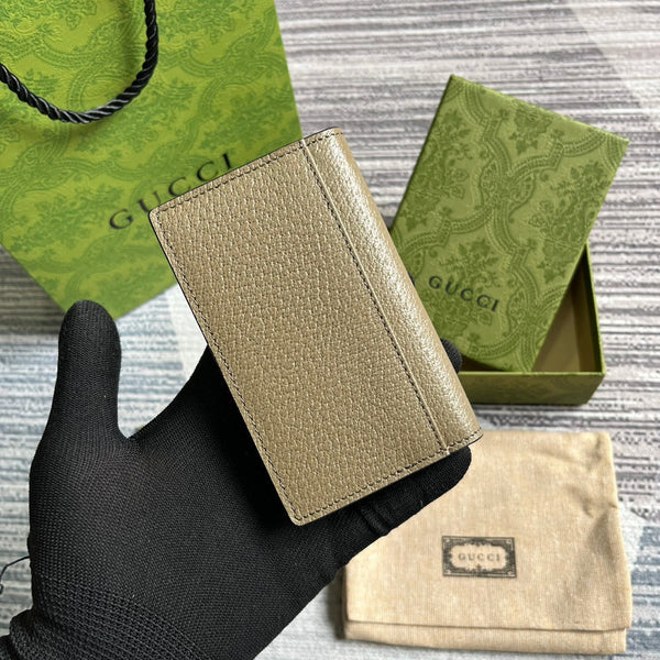 PORTAFOGLIO LUNGO GG MARMONT 12 IN PELLE DI VITELLO MARRONE MOCHA