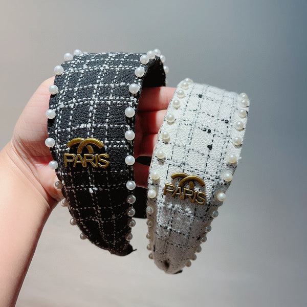 WHITE TWEED HAIRBAND 875864