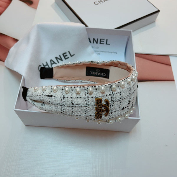 WHITE TWEED HAIRBAND 875864