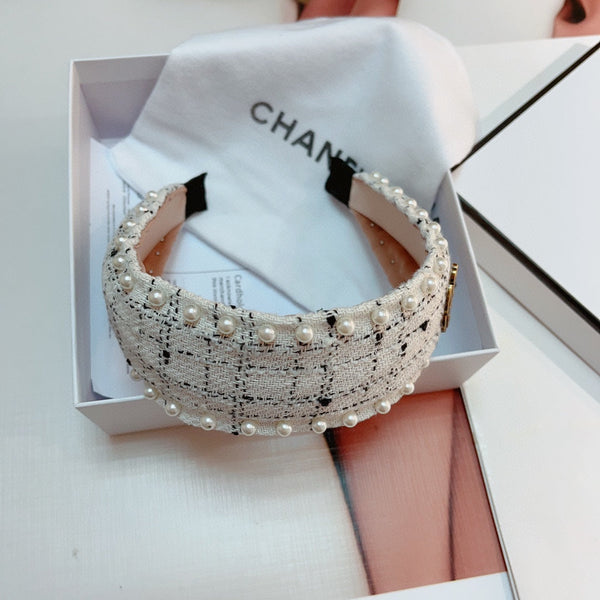 WHITE TWEED HAIRBAND 875864