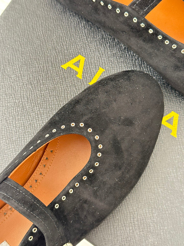 Ballerine Alaia 25 in camoscio nero 293240