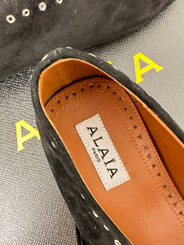 Ballerine Alaia 25 in camoscio nero 293240