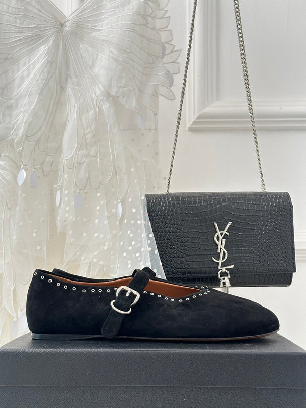 Ballerine Alaia 25 in camoscio nero 293240