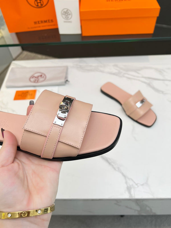 Sandalo Giulia in pelle di vitello rosa cannella