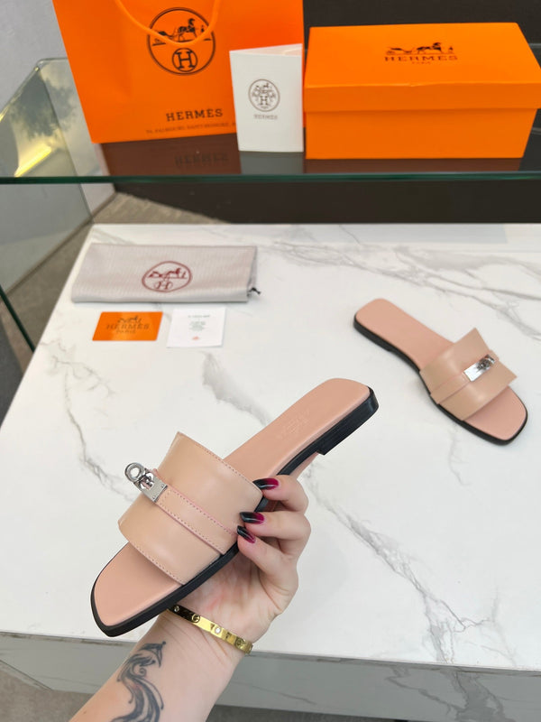 Sandalo Giulia in pelle di vitello rosa cannella