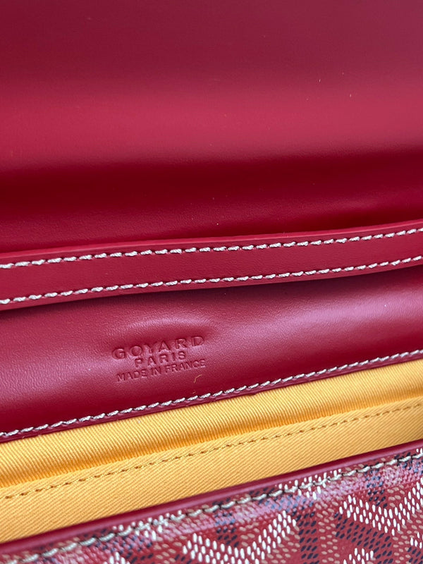 MONTE-CARLO PM CLUTCH 25 IN CLASSIC RED GOYARDINE CANVAS