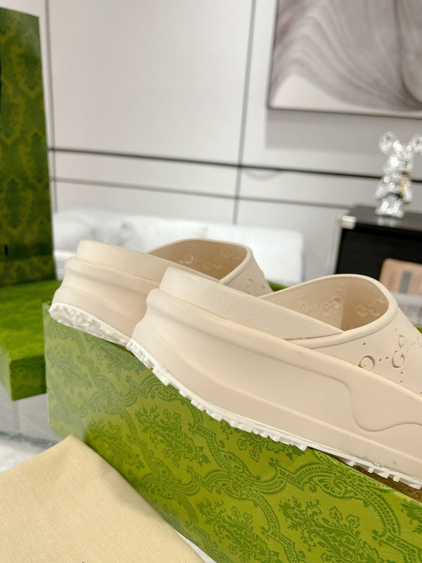 GC 25 50mm Monogram Slide Sandal Beige Cowhide 292393