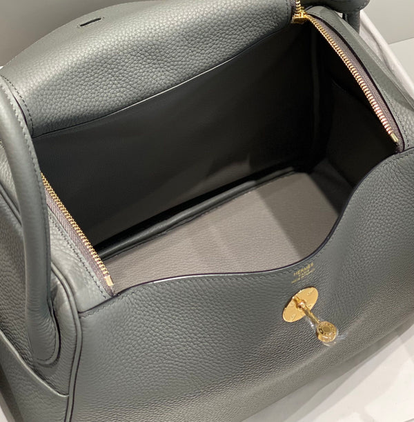 HM LINDY 30 BAG GRAY TAURILLON CLEMENCE LEATHER