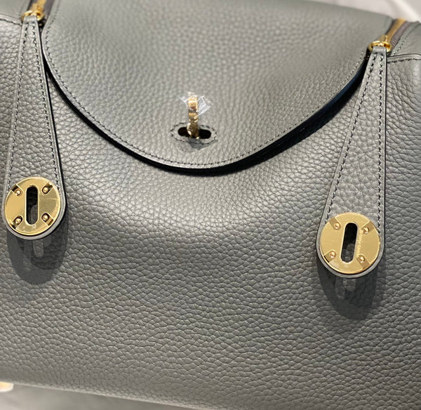 HM LINDY 26 BAG GRAY TAURILLON CLEMENCE LEATHER