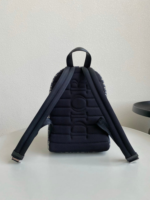 ZAINO PICCOLO 32 JACQUARD OBLIQUO BLU