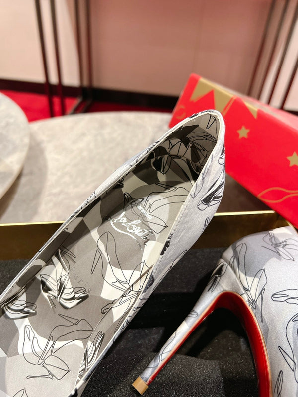 CL So Kate Pumps 120 mm Crepe Satin Gray