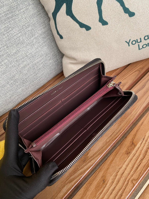 CC Zippy Long Wallet 19.5cm Black Caviar Sliver Steel 223947