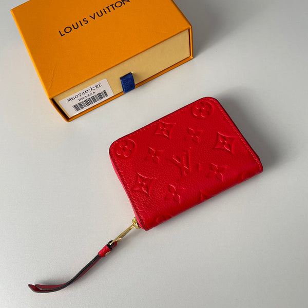 LV M60740 Zippy Coin Purse Red Monogram Empreinte Leather 221610