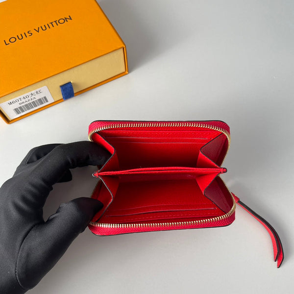 LV M60740 Zippy Coin Purse Red Monogram Empreinte Leather 221610