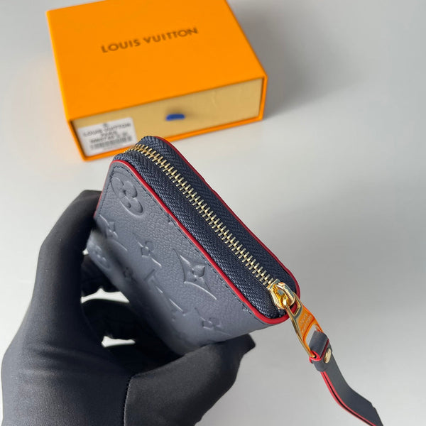 LV M60740 Zippy Coin Purse Blue Monogram Empreinte Leather 221611