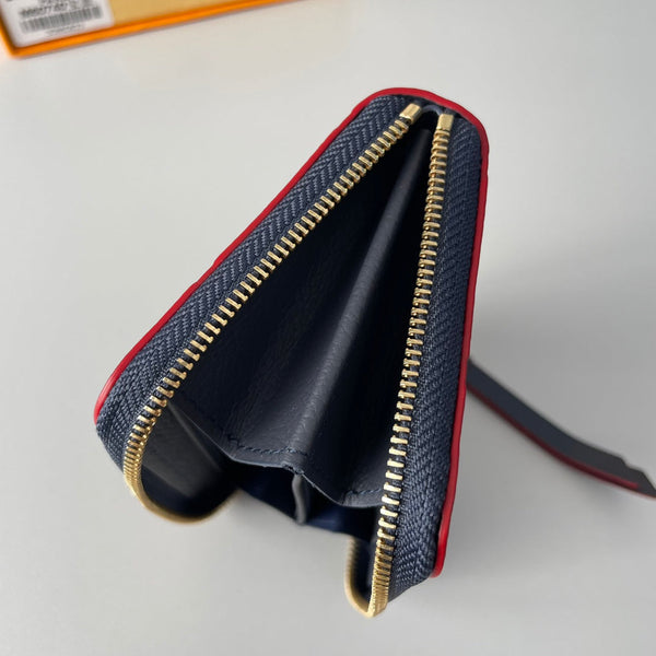 LV M60740 Zippy Coin Purse Blue Monogram Empreinte Leather 221611