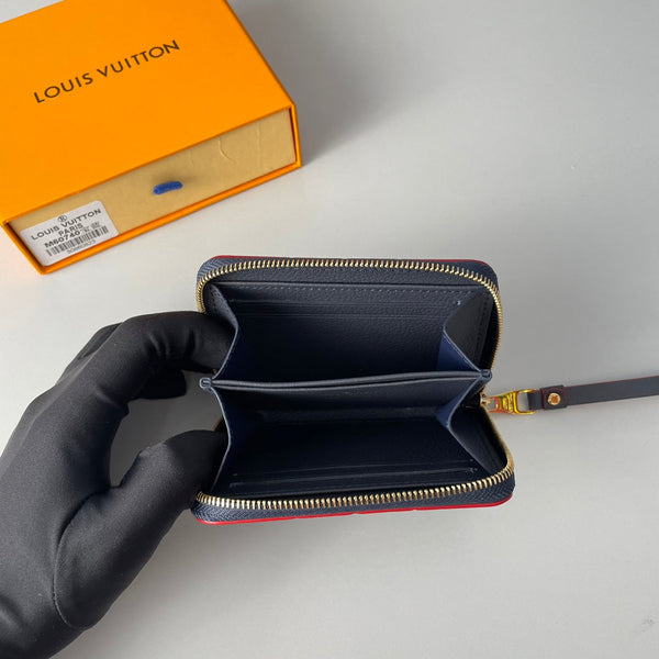LV M60740 Zippy Coin Purse Blue Monogram Empreinte Leather 221611