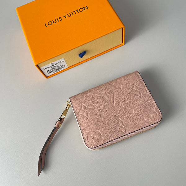 LV M60740 Zippy Coin Purse Pink Monogram Empreinte Leather 221612