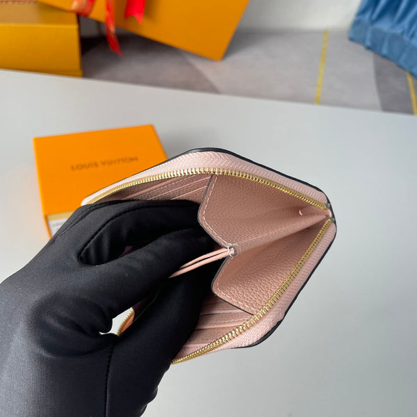 LV M60740 Zippy Coin Purse Pink Monogram Empreinte Leather 221612