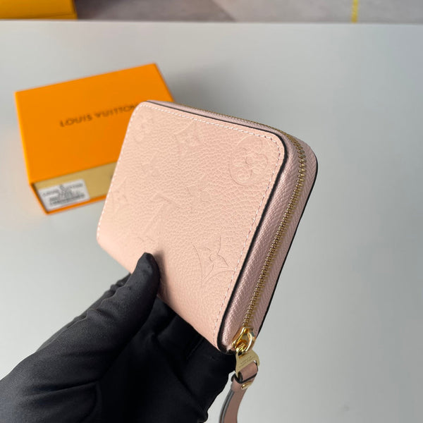 LV M60740 Zippy Coin Purse Pink Monogram Empreinte Leather 221612