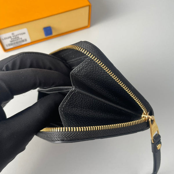 LV M60574 Zippy Coin Purse Black Monogram Empreinte Leather 221613