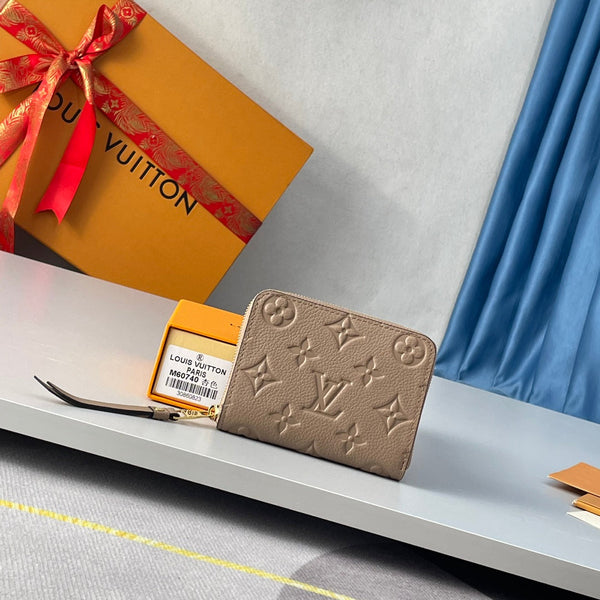 LV M60740 Zippy Coin Purse Tourterelle Monogram Empreinte Leather 221614