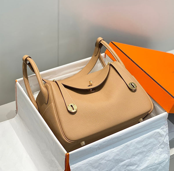 HM LINDY 30 BAG CAMEL TAURILLON CLEMENCE LEATHER