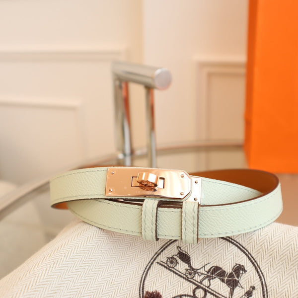 hm kelly belt 18mm aspirin blue epsom leather