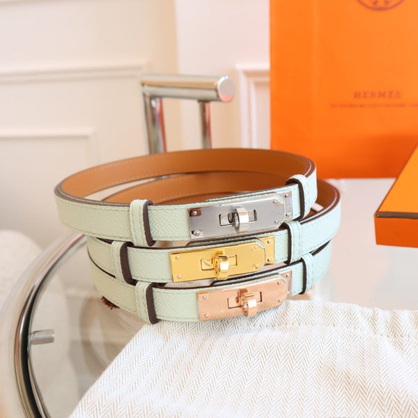 hm kelly belt 18mm aspirin blue epsom leather