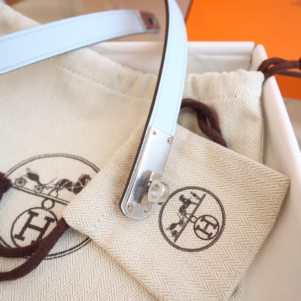 hm kelly belt 18mm cloud blue epsom leather