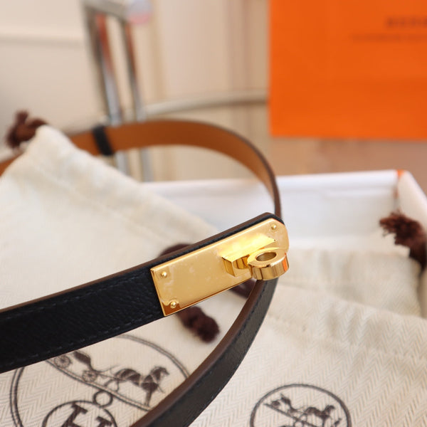 hm kelly belt 18mm black epsom leather