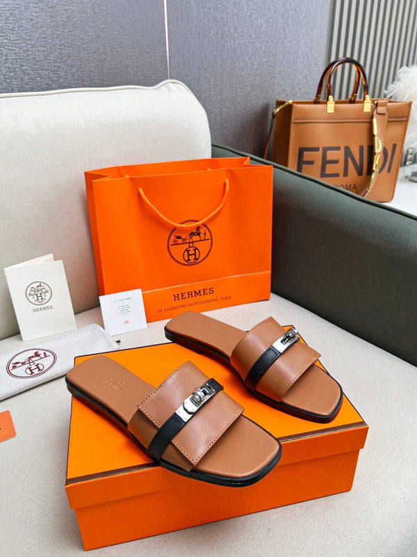 Sandalo Giulia Marrone Nero Vitello