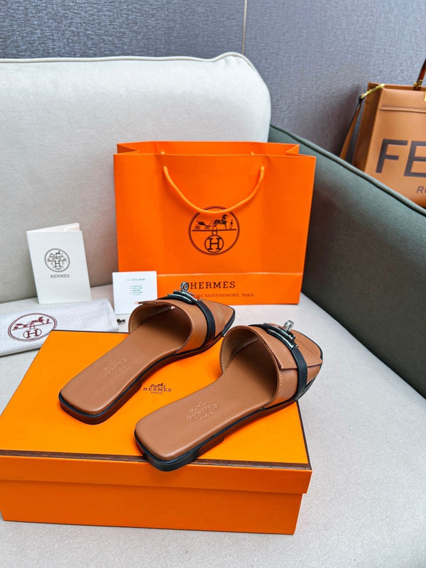 Sandalo Giulia Marrone Nero Vitello